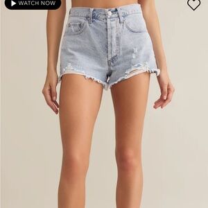 NEW Z SUPPLY classic hi-rise denim short in sun bleached indigo sz 27